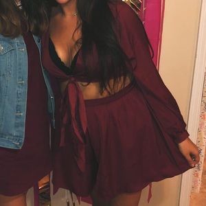 Red 2 piece outfit